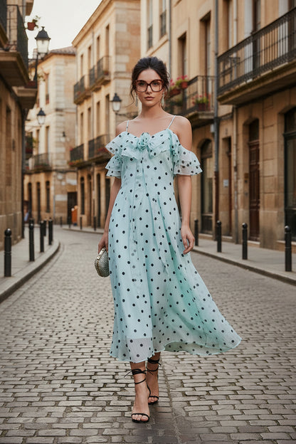 Vestido com bolinhas