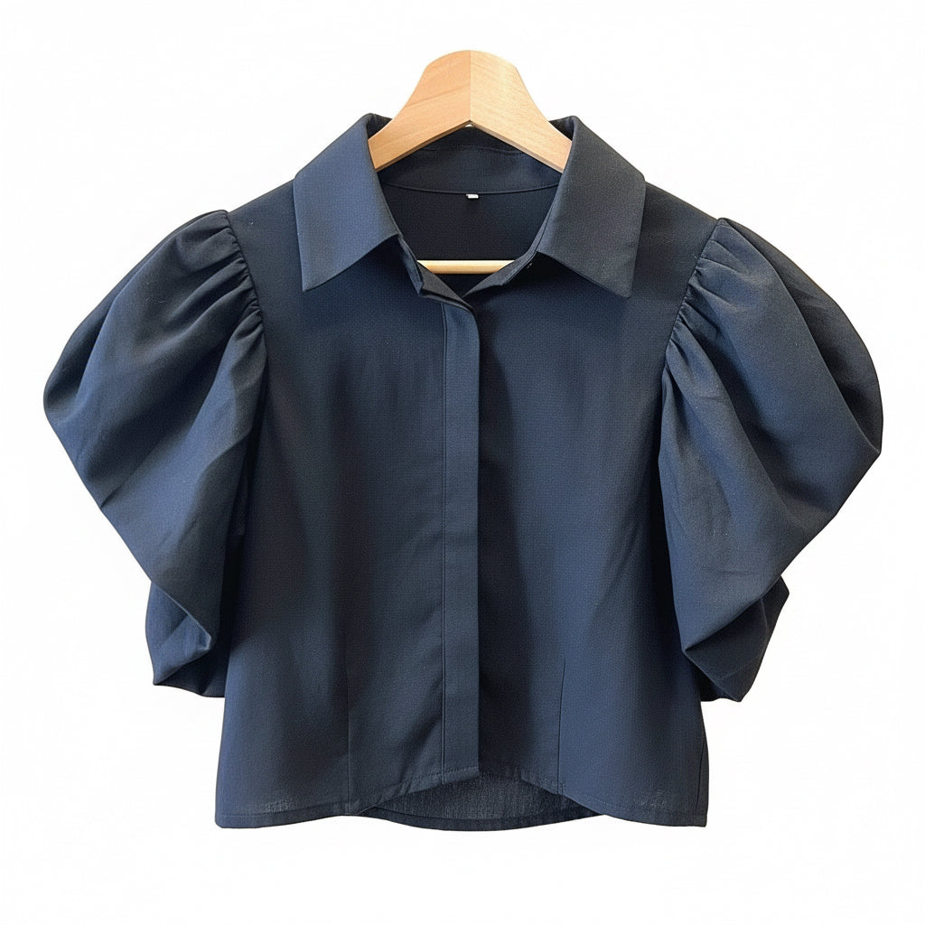 Camisa com folhos