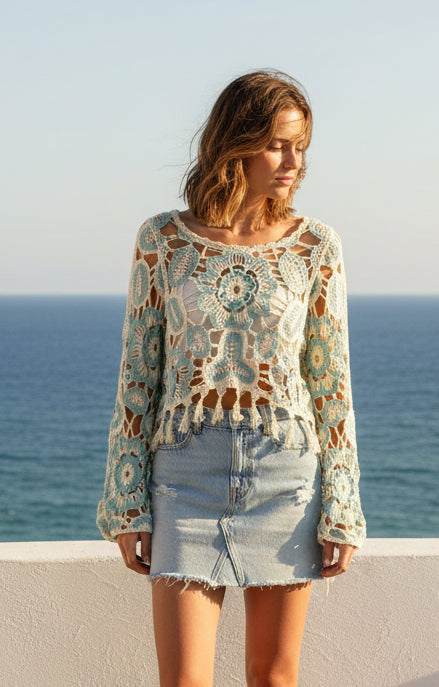 Blusa em croché